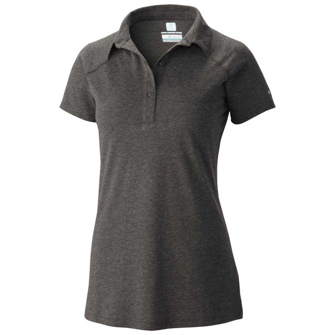 Columbia Women Grey Silver Ridge Zero Polo T-Shirt