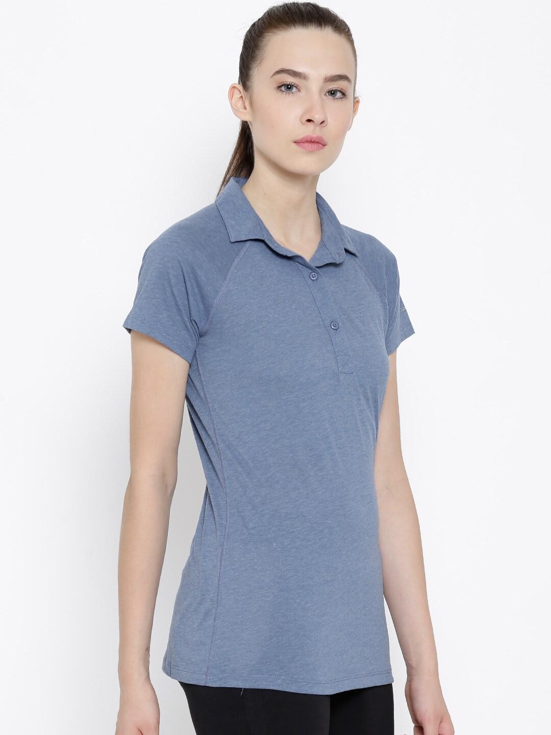 Columbia Women Blue Silver Ridge Zero Polo T-Shirt