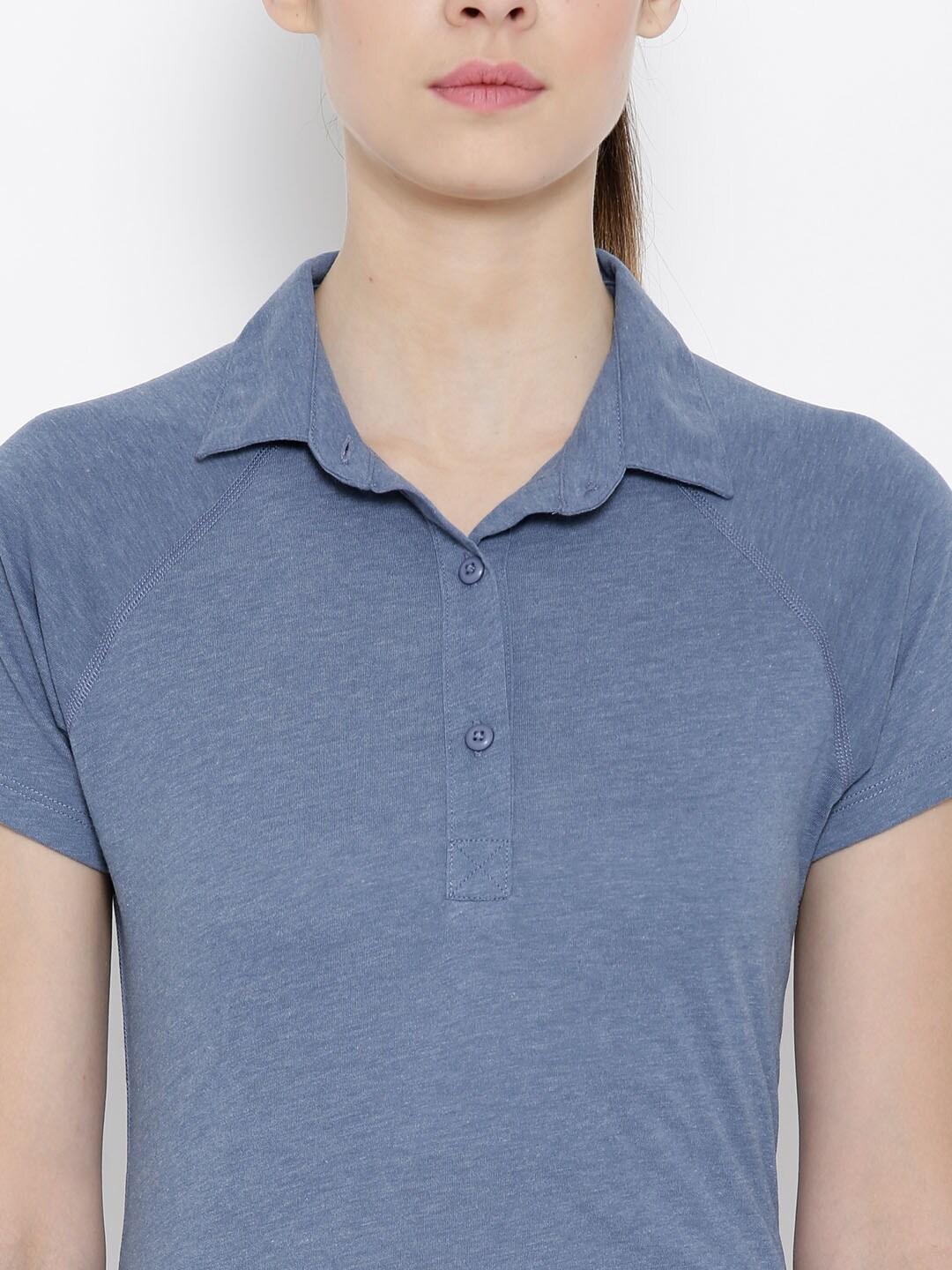 Columbia Women Blue Silver Ridge Zero Polo T-Shirt