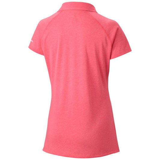 Columbia Women Pink Silver Ridge Zero Polo T-Shirt