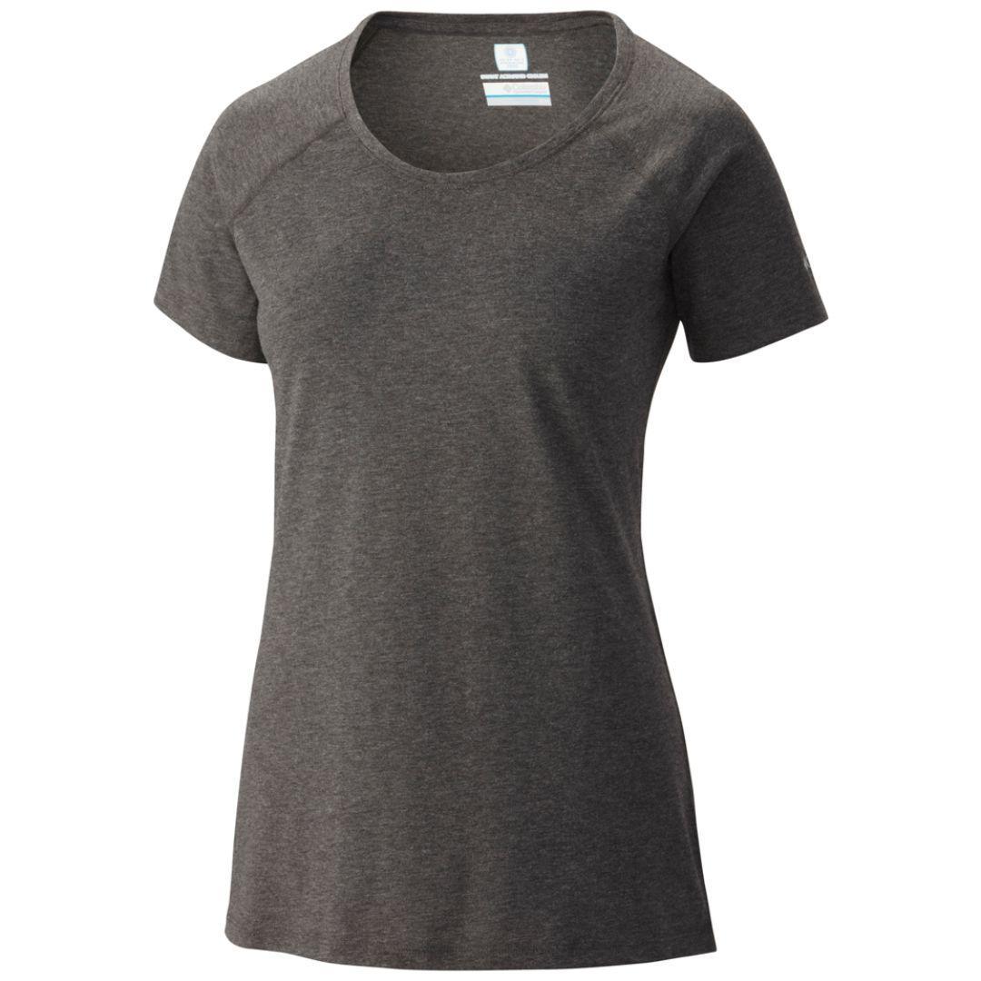 Columbia Women Black Silver Ridge Zero Short Sleeve Shirt