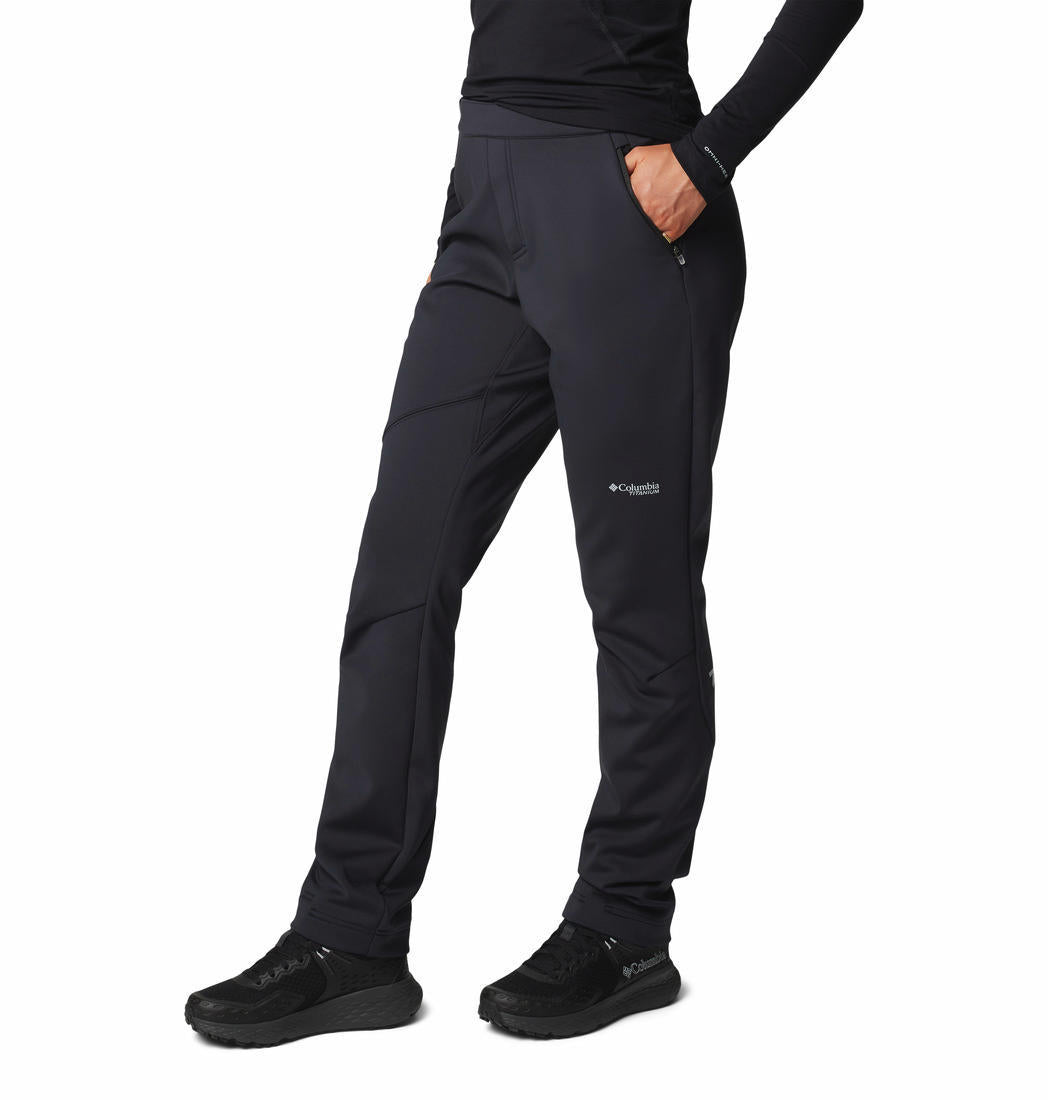 Columbia Womens Black Vast Canyon High-Rise Softshell Pant
