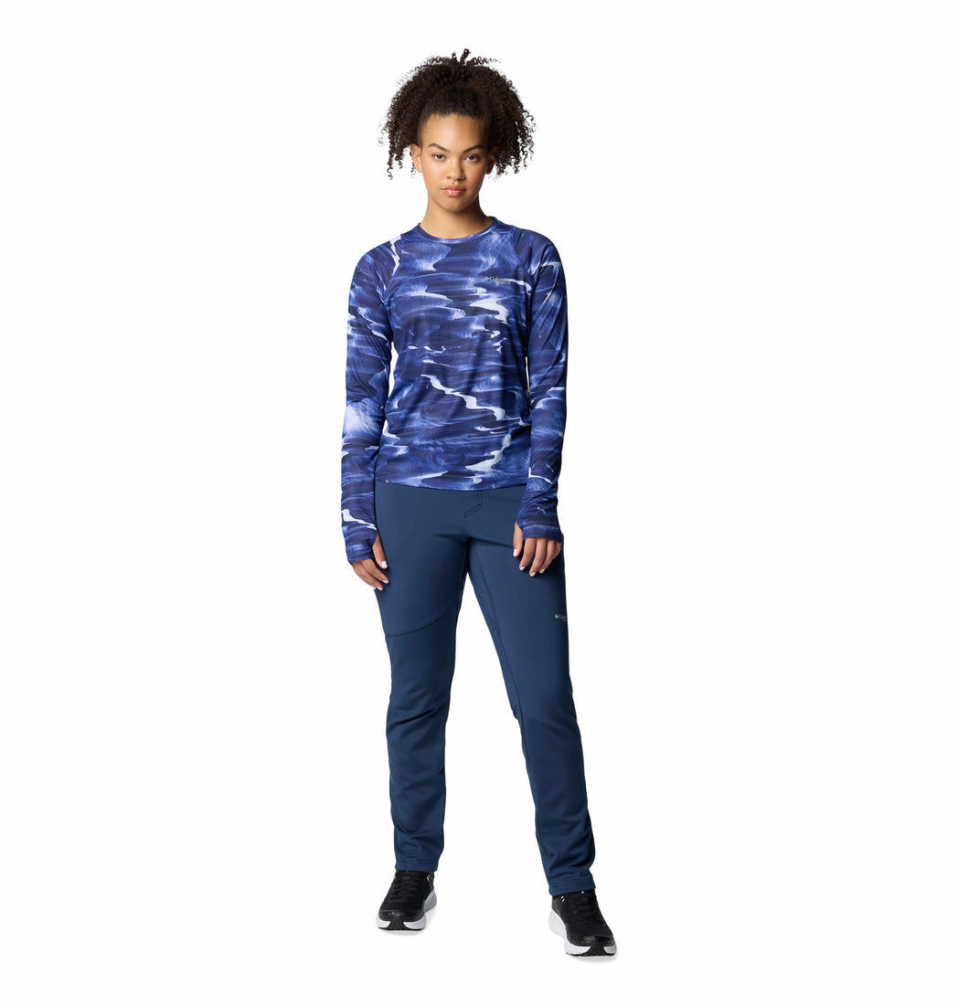 Columbia Womens Blue Vast Canyon High-Rise Softshell Pant