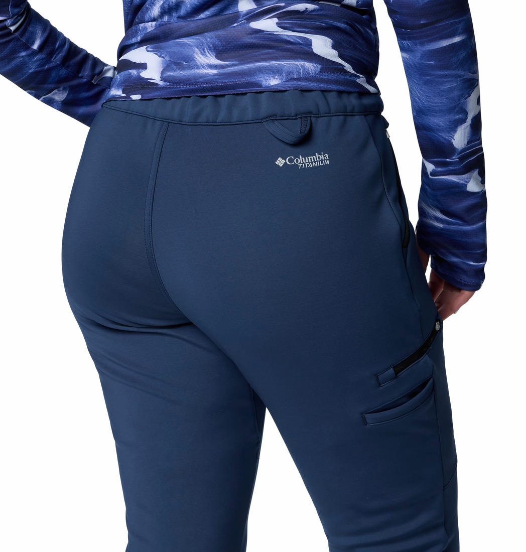 Columbia Womens Blue Vast Canyon High-Rise Softshell Pant