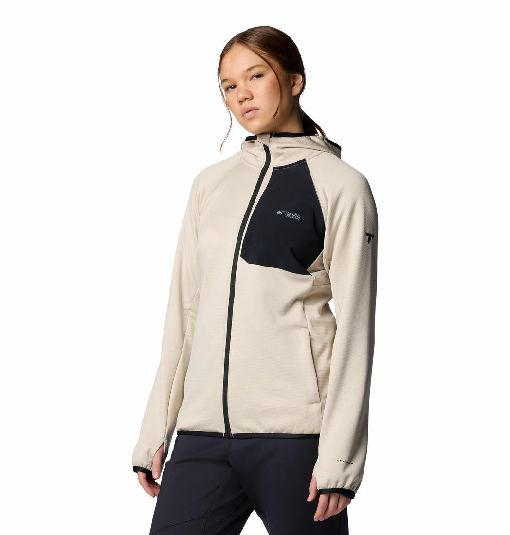 Columbia Women Brown Triple Canyon Grid Fleece Hooded FZ