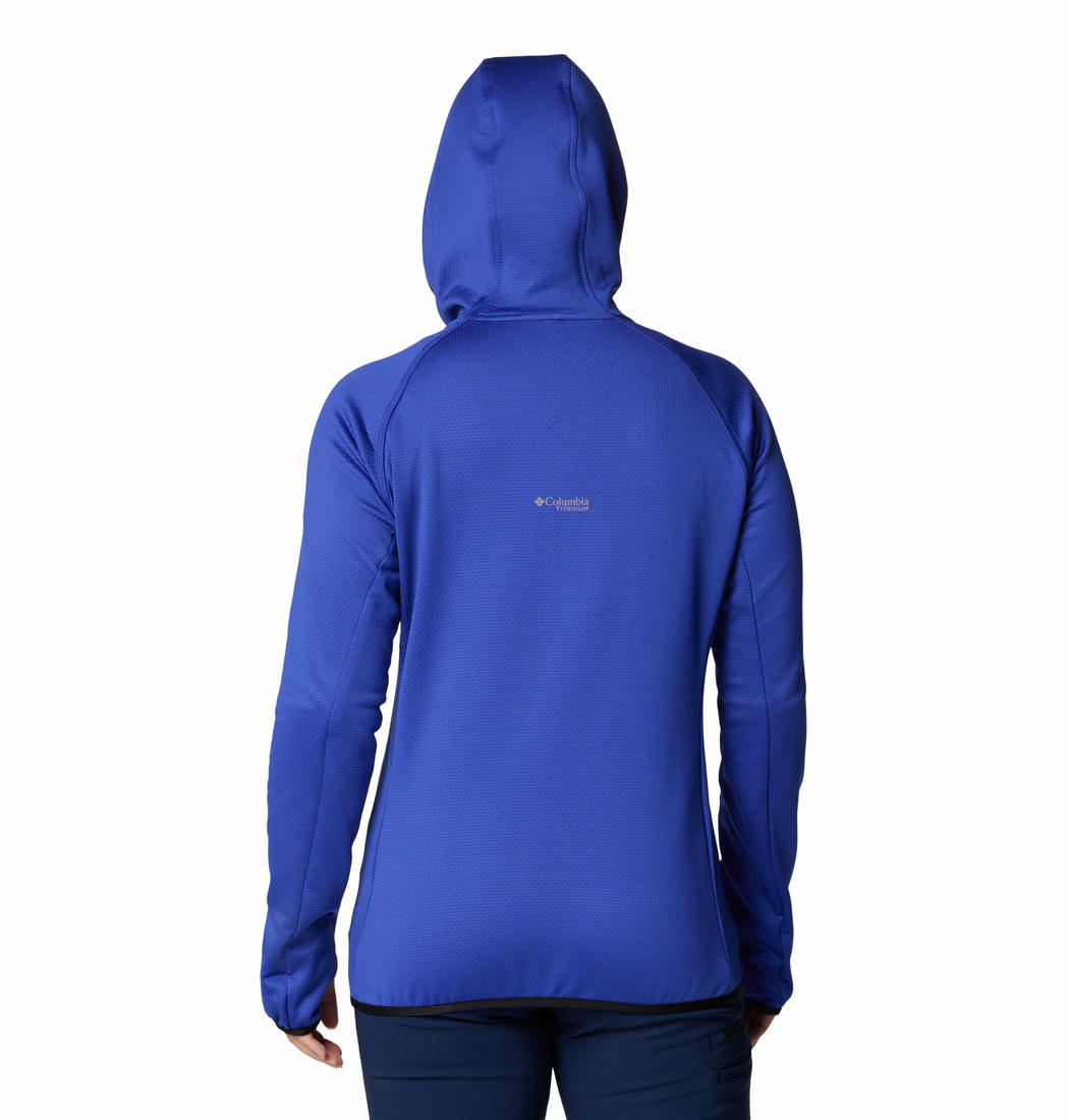 Columbia Women Blue Omni-Wick Triple Canyon Grid Fleece Jacket