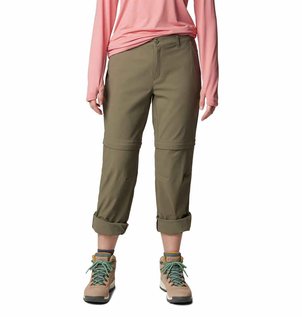 Columbia Womens Green Leslie Falls Convertible Pant