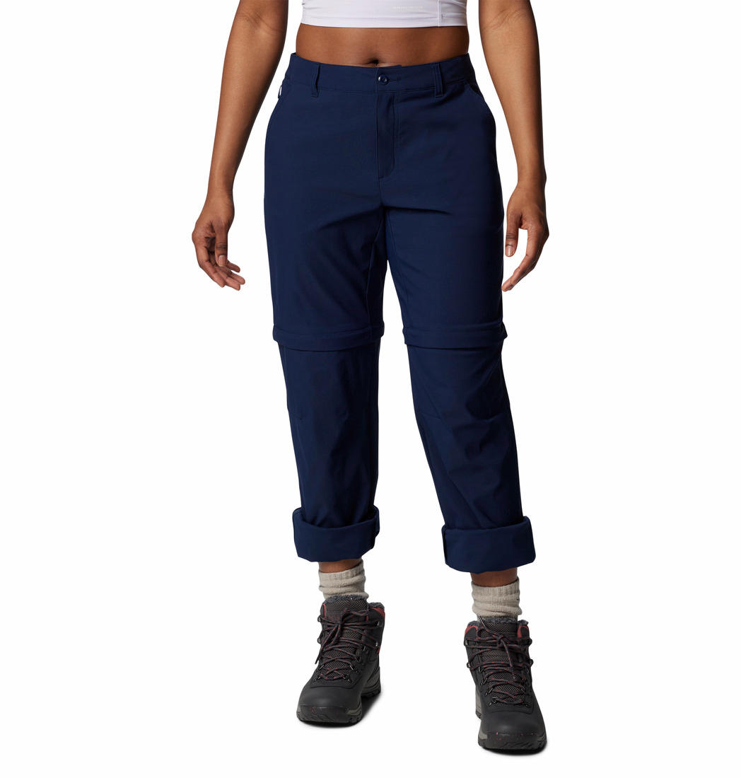 Columbia Womens Blue Leslie Falls Convertible Pant