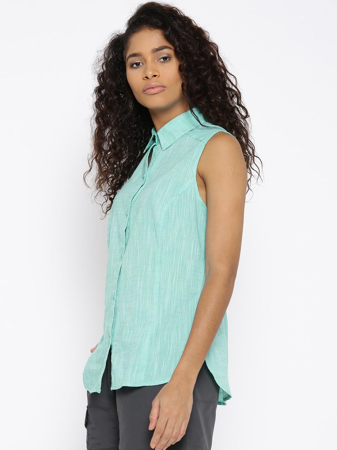 Columbia Women Yellow Camp Henry SL Short Sleeve Shirt