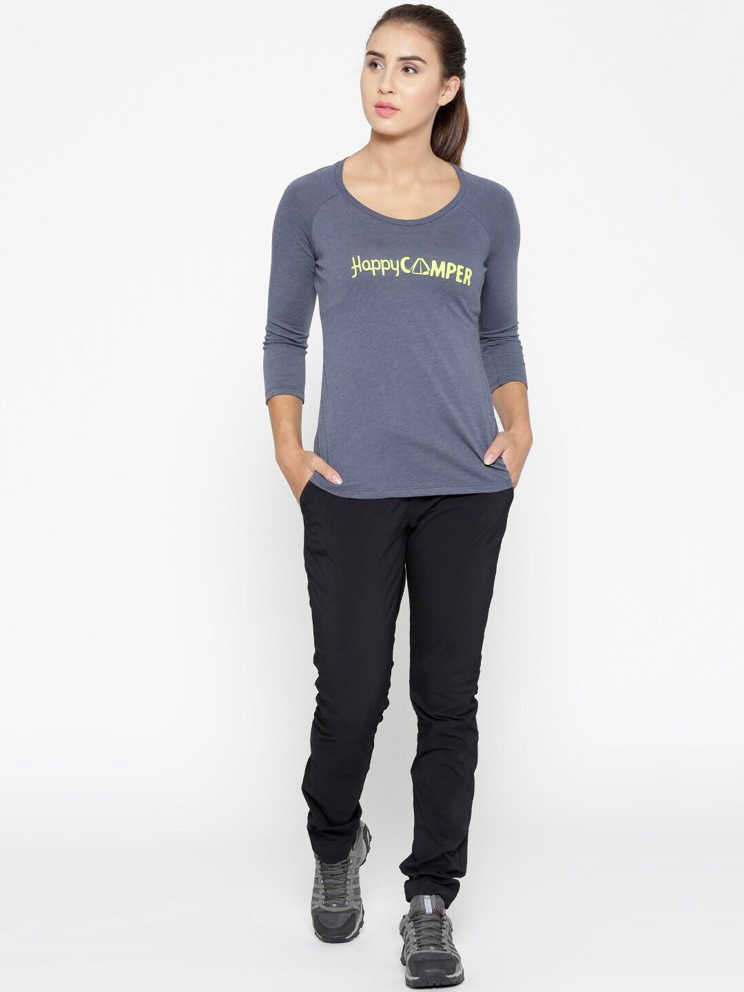 Columbia Women Purple Weekend Explorer 3/4 Tshirt