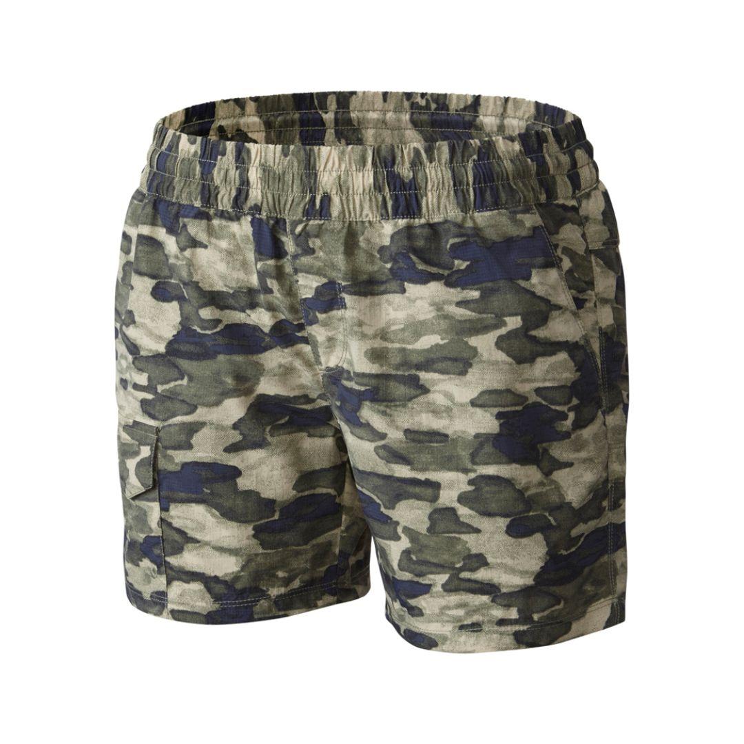 Columbia Women Green Silver Ridge Printed Pull On Short (Sun Protection)