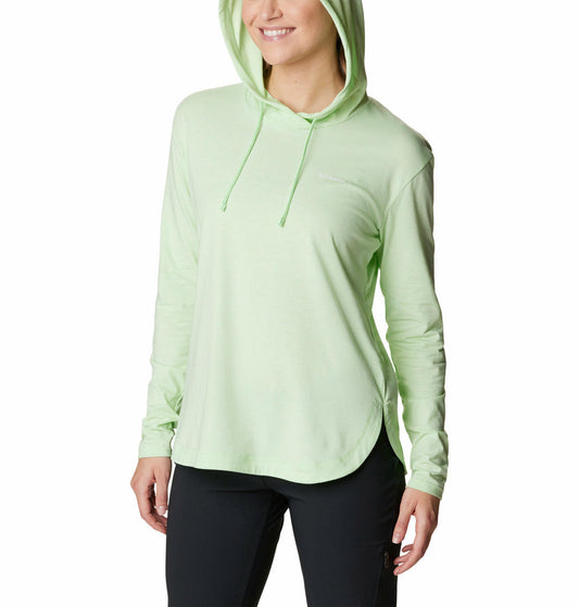Columbia Women Green Sun Trek Hooded Pullover T-Shirt