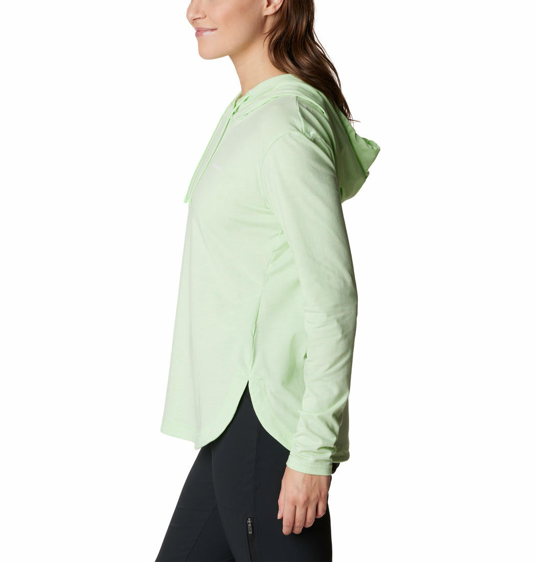 Columbia Women Green Sun Trek Hooded Pullover T-Shirt