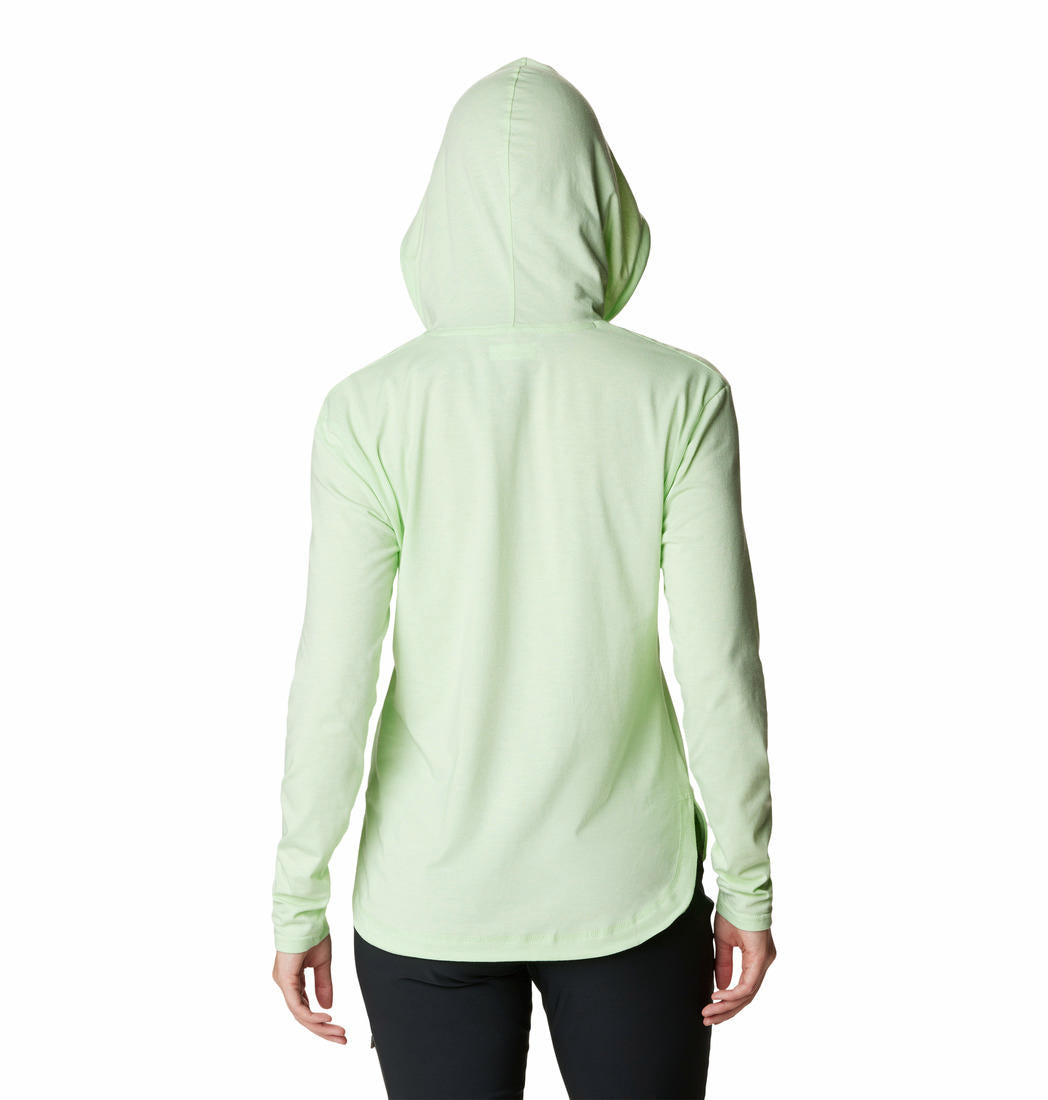 Columbia Women Green Sun Trek Hooded Pullover T-Shirt