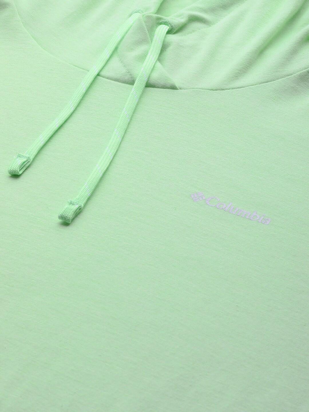 Columbia Women Green Sun Trek Hooded Pullover T-Shirt