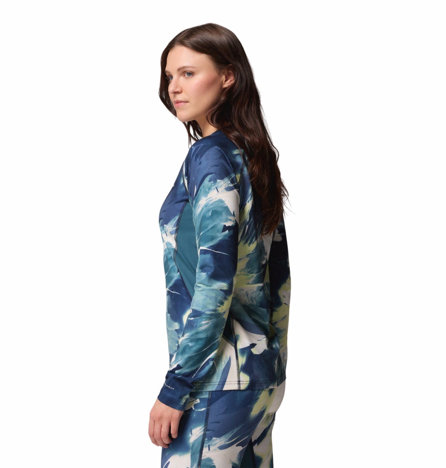 Columbia Women Blue Omni-Heat Inifnity Knit Crew Top (Non-Returnable)