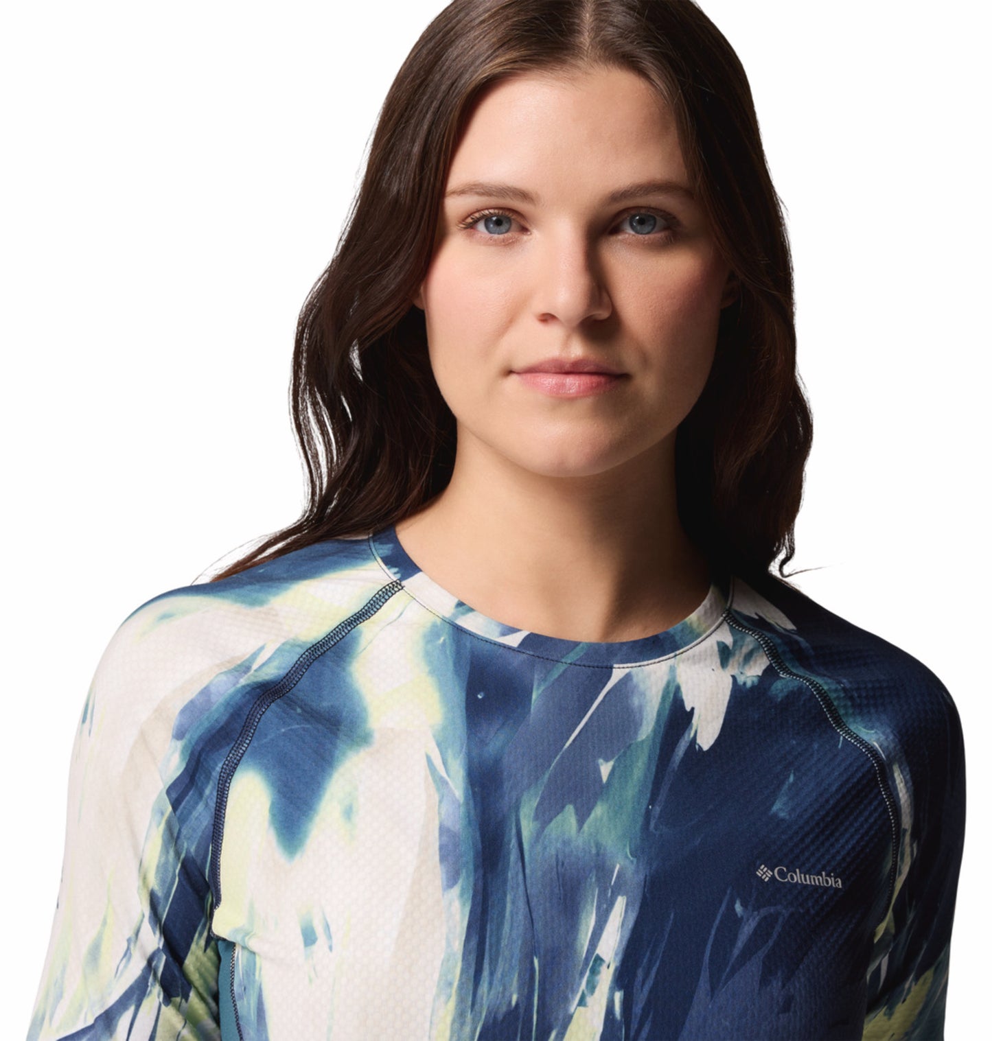 Columbia Women Blue Omni-Heat Inifnity Knit Crew Top (Non-Returnable)