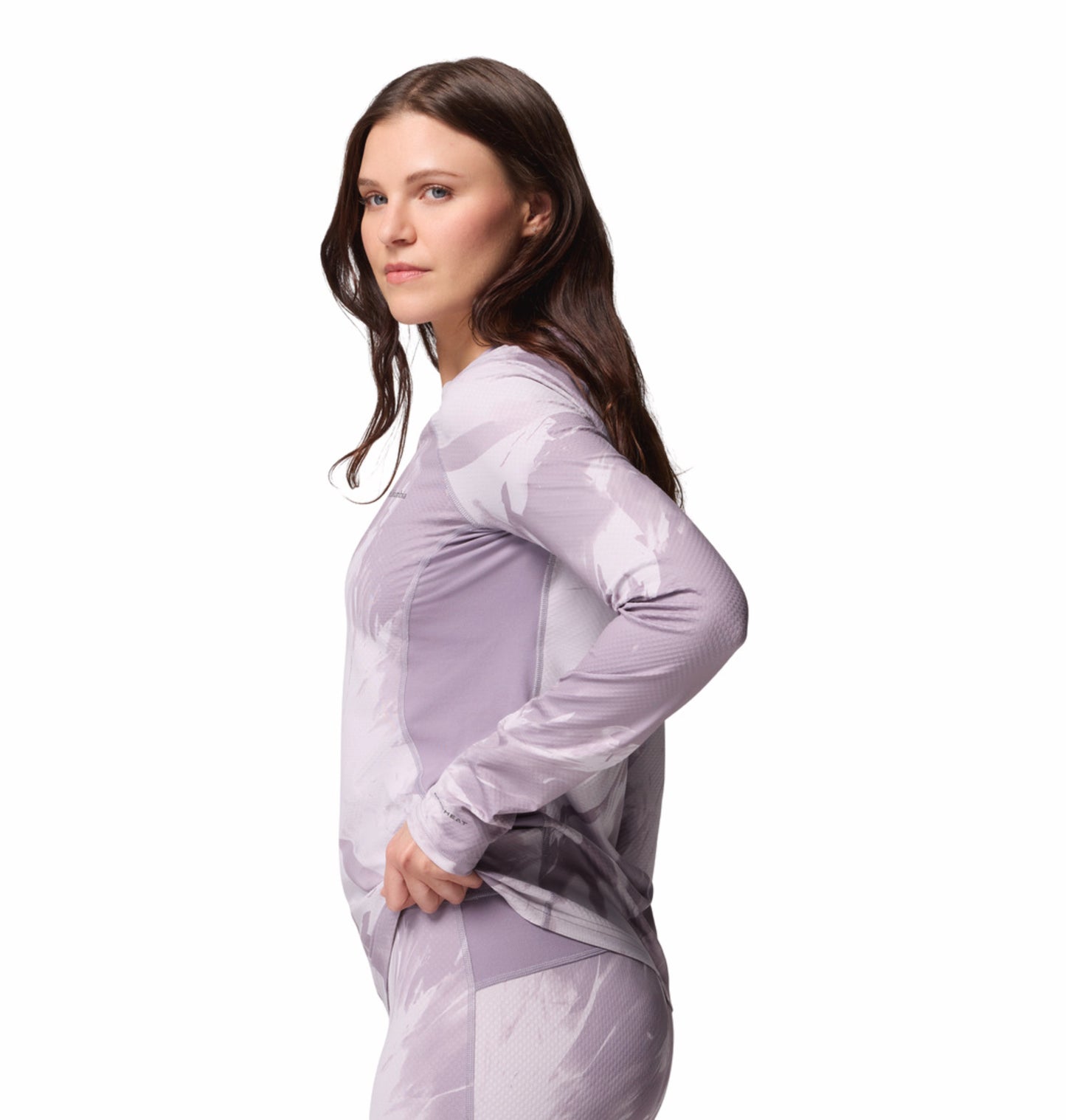 Columbia Women Purple Omni-Heat Inifnity Knit Crew Top (Non-Returnable)