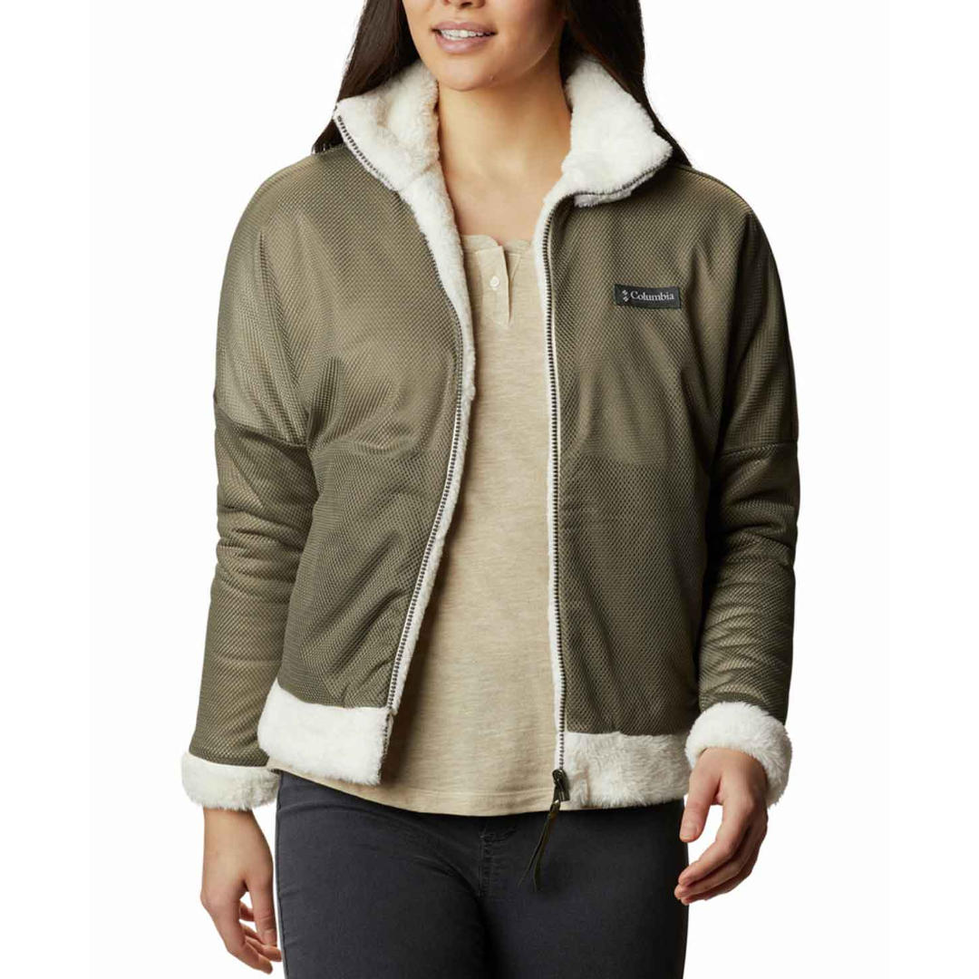 Columbia Women White Bundle Up Fleece Jacket