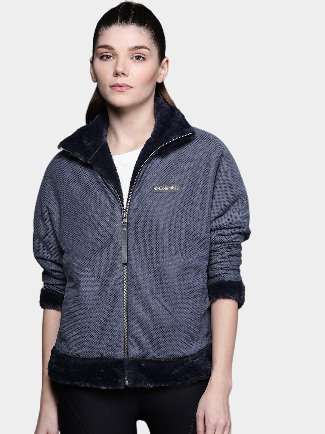 Columbia Women Blue Bundle Up Fleece Jacket