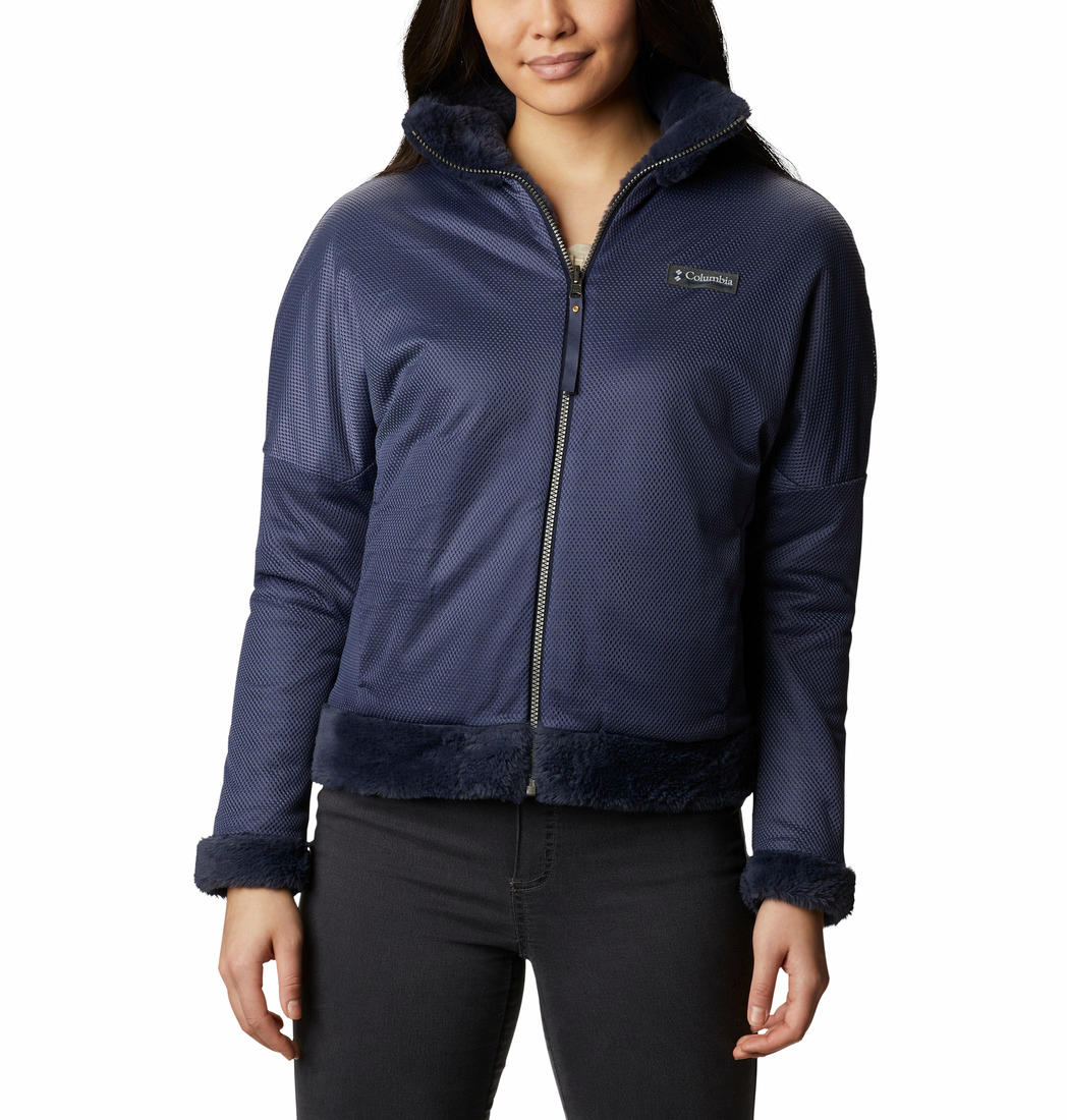 Columbia Women Blue Bundle Up Fleece Jacket