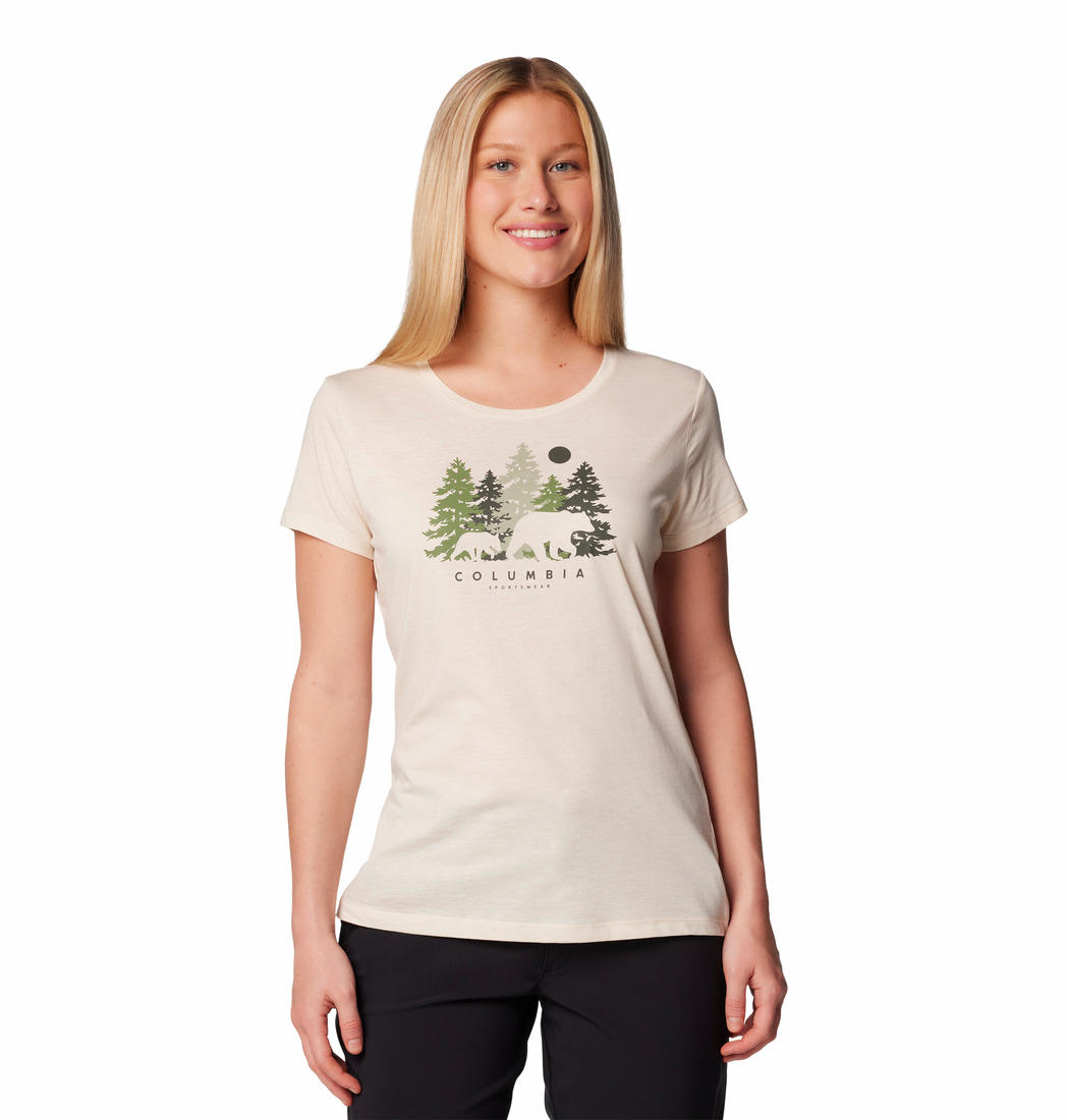 Columbia Womens White Daisy Days Short Sleeve Graphic Tee