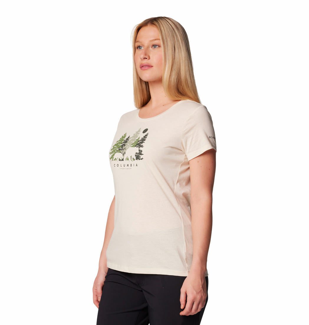 Columbia Womens White Daisy Days Short Sleeve Graphic Tee