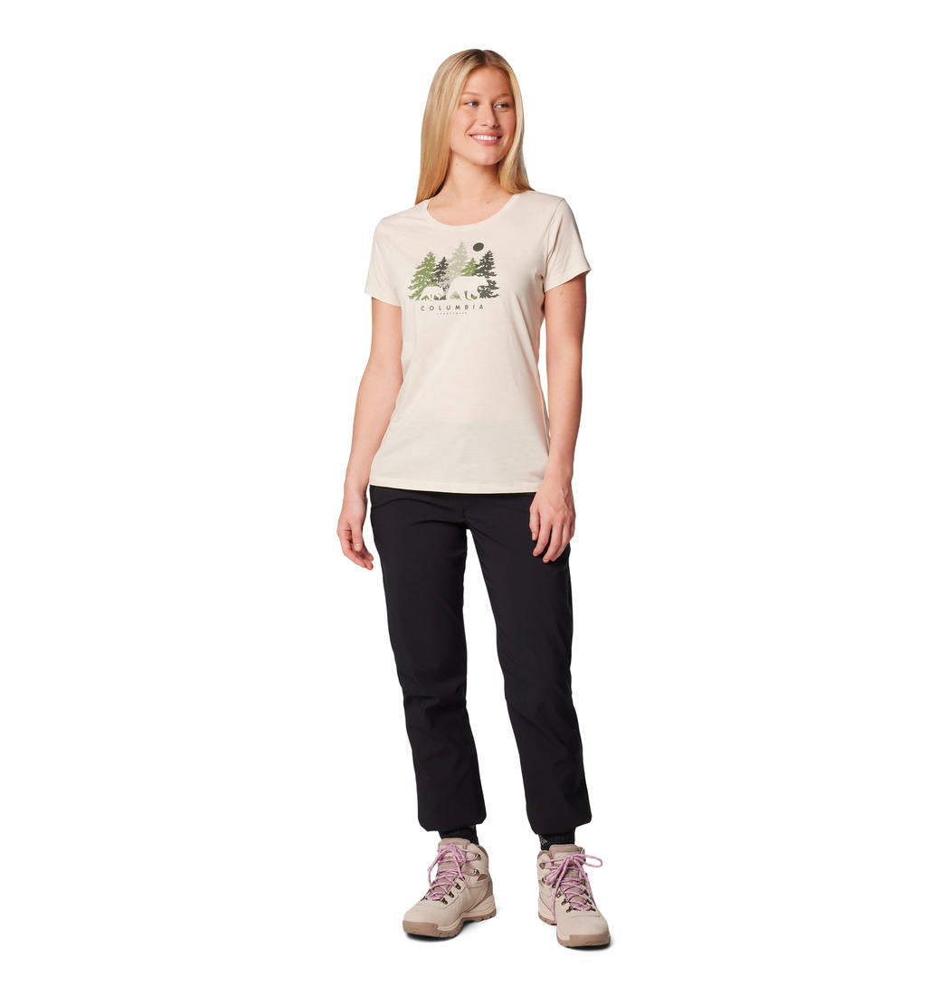 Columbia Womens White Daisy Days Short Sleeve Graphic Tee