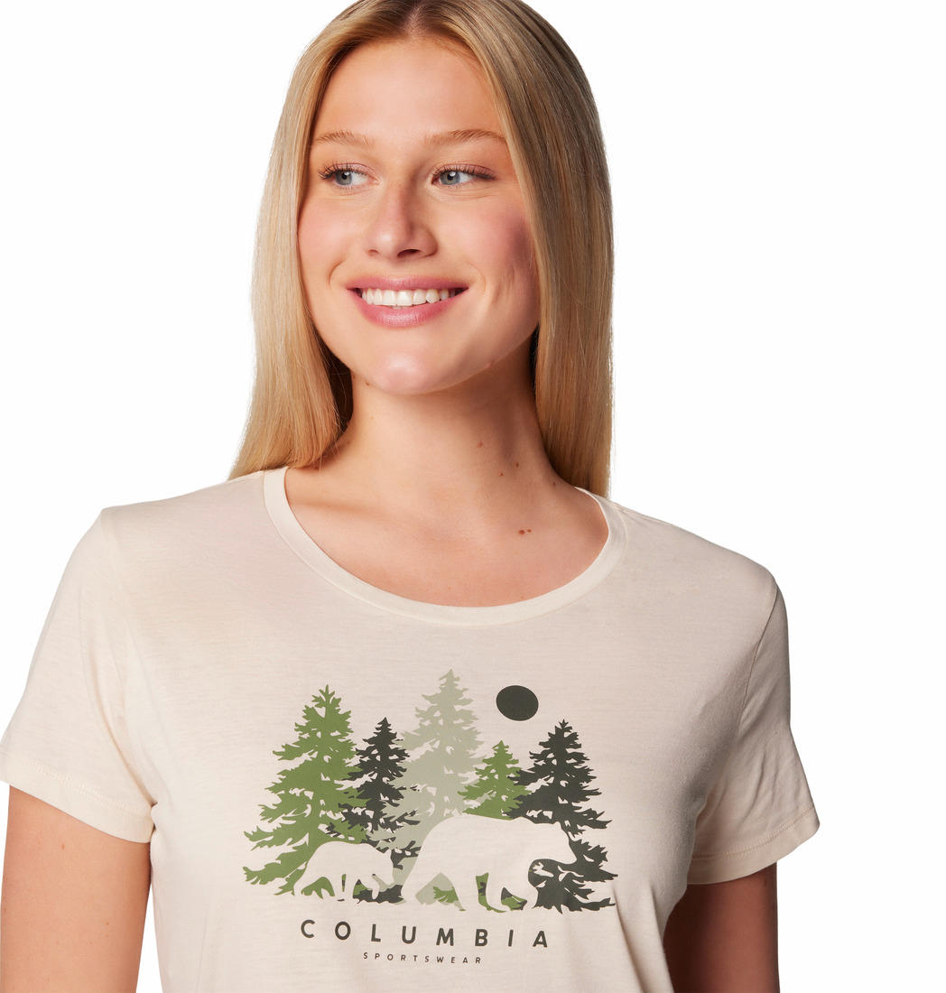 Columbia Womens White Daisy Days Short Sleeve Graphic Tee