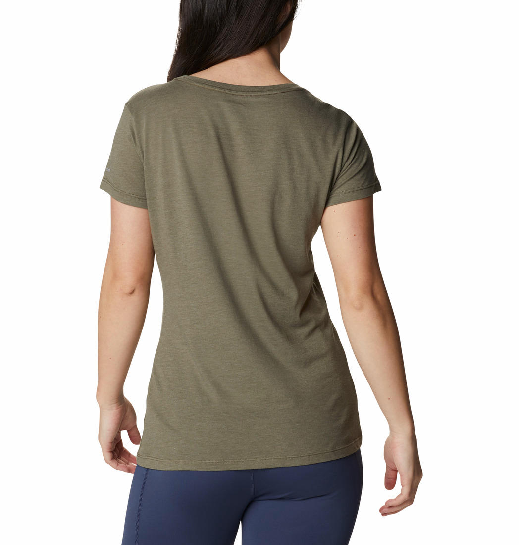 Columbia Women Green Daisy Days SS Graphic T-Shirt