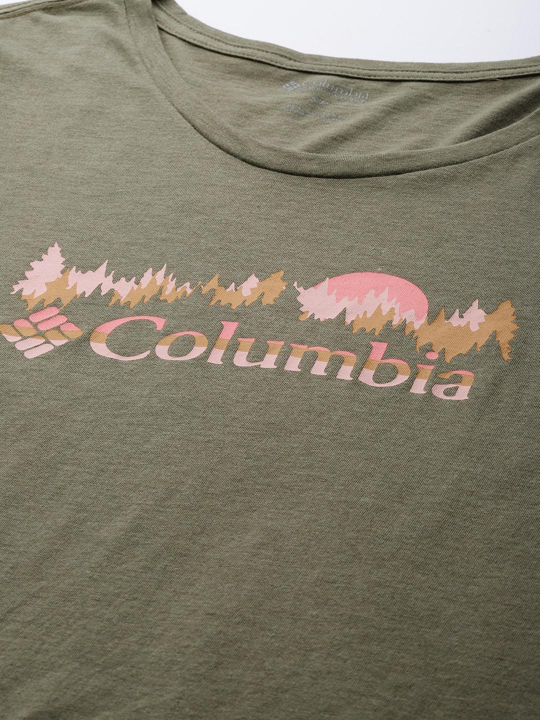 Columbia Women Green Daisy Days SS Graphic T-Shirt