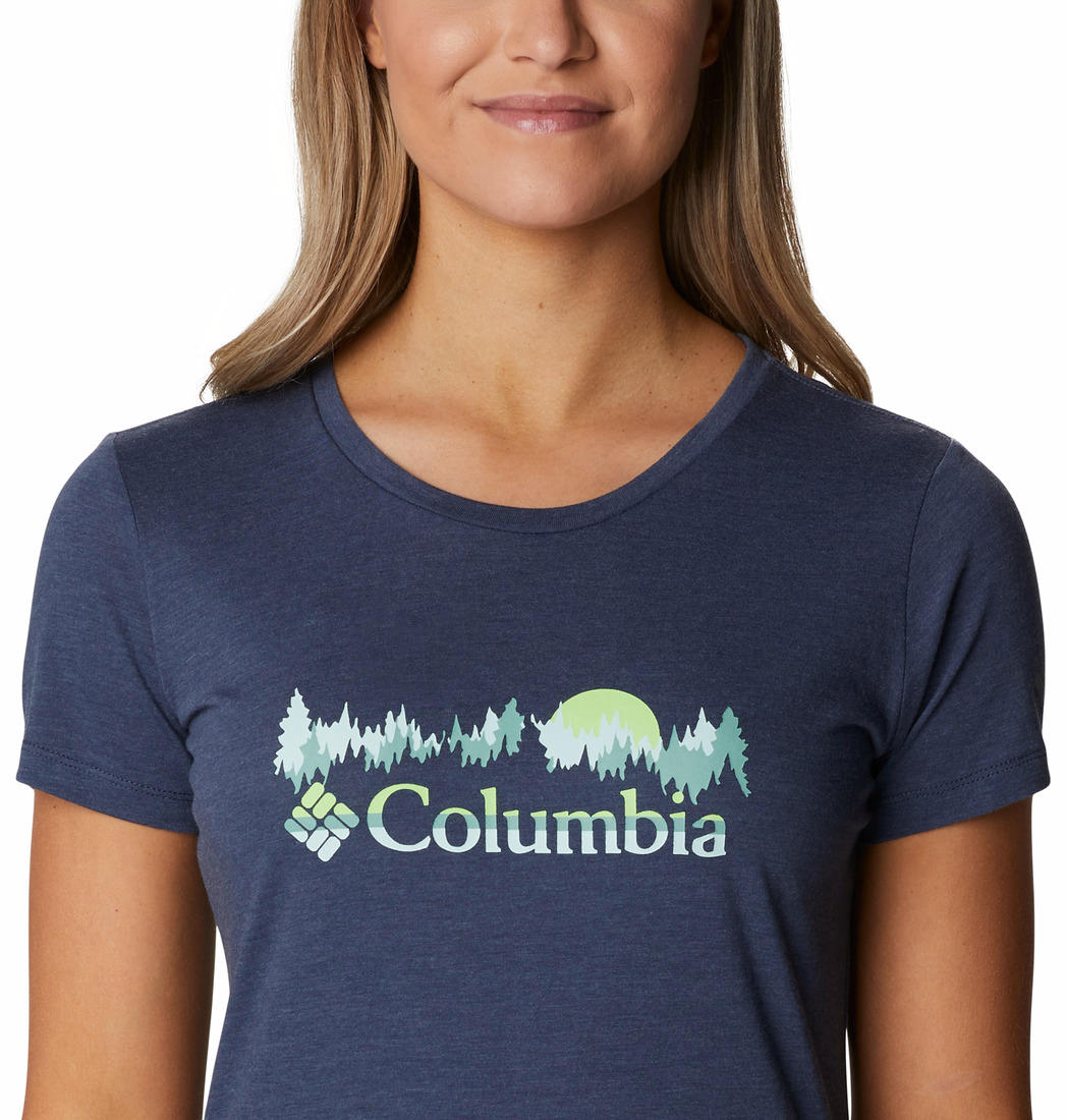 Columbia Women Navy Blue Daisy Days SS Graphic T-Shirt