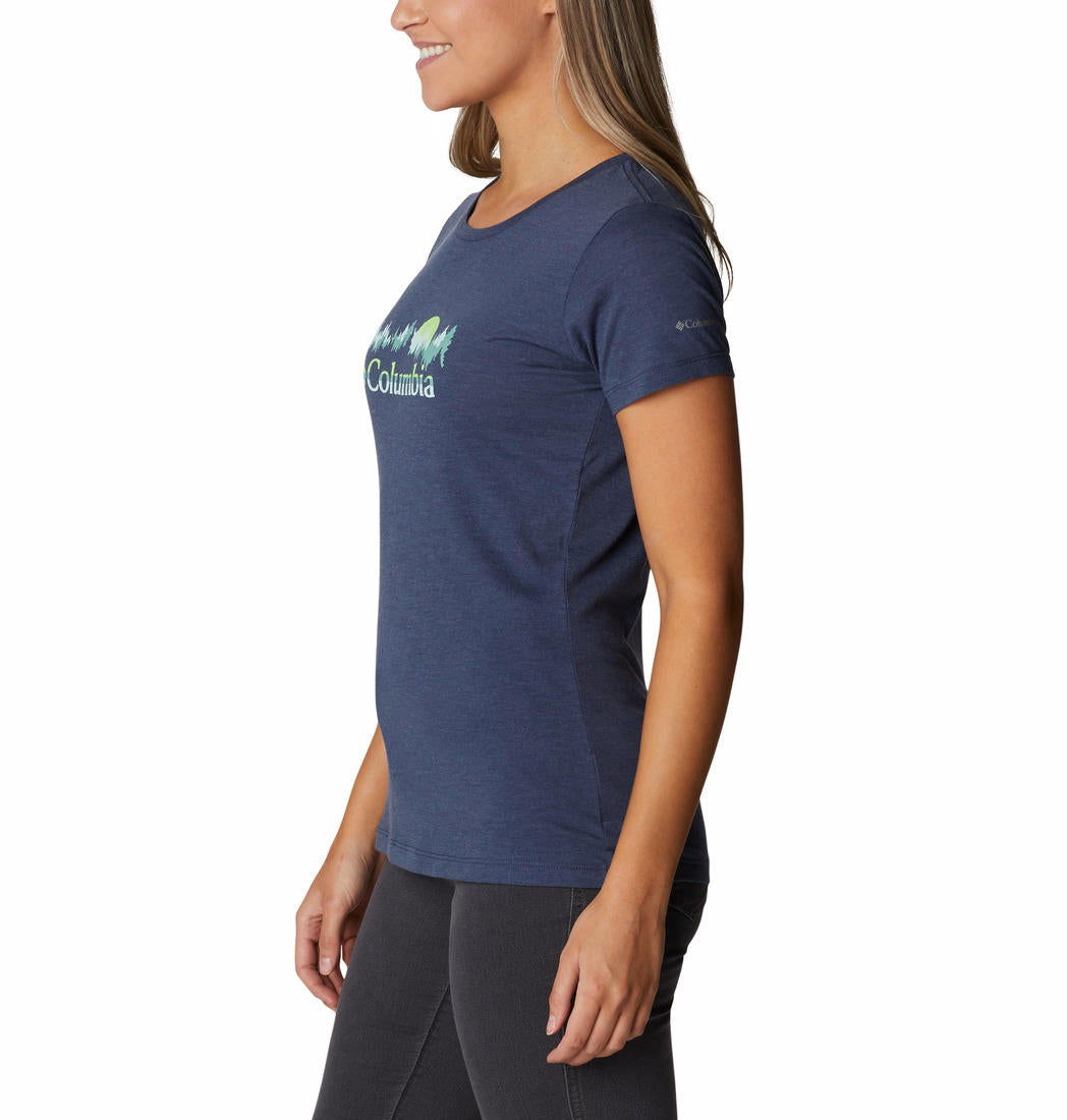 Columbia Women Navy Blue Daisy Days SS Graphic T-Shirt