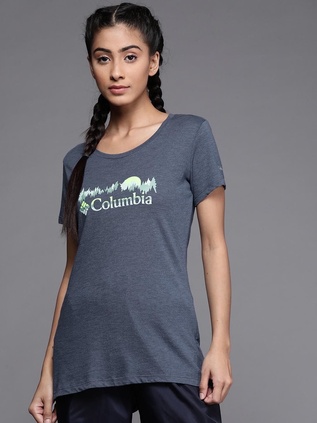 Columbia Women Navy Blue Daisy Days SS Graphic T-Shirt