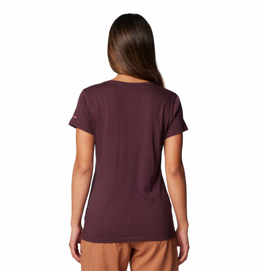 Columbia Womens Red Daisy Days Short Sleeve Graphic Tee