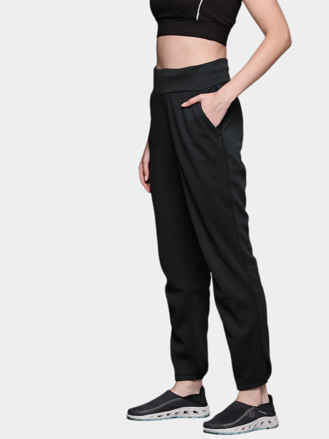 Columbia Women Black Col Hike Tech Fleece Pant