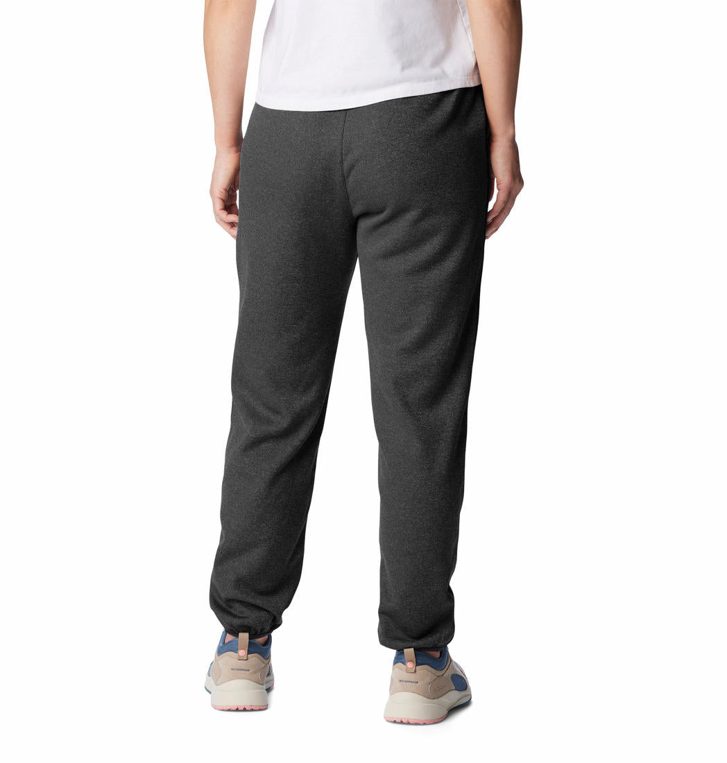 A Women Wearing Columbia Women Black Col Hike Tech Fleece Bottom