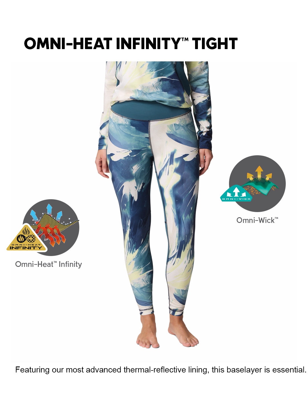 Columbia Women Blue Omni-Heat Inifnity Tight (Non-Returnable)