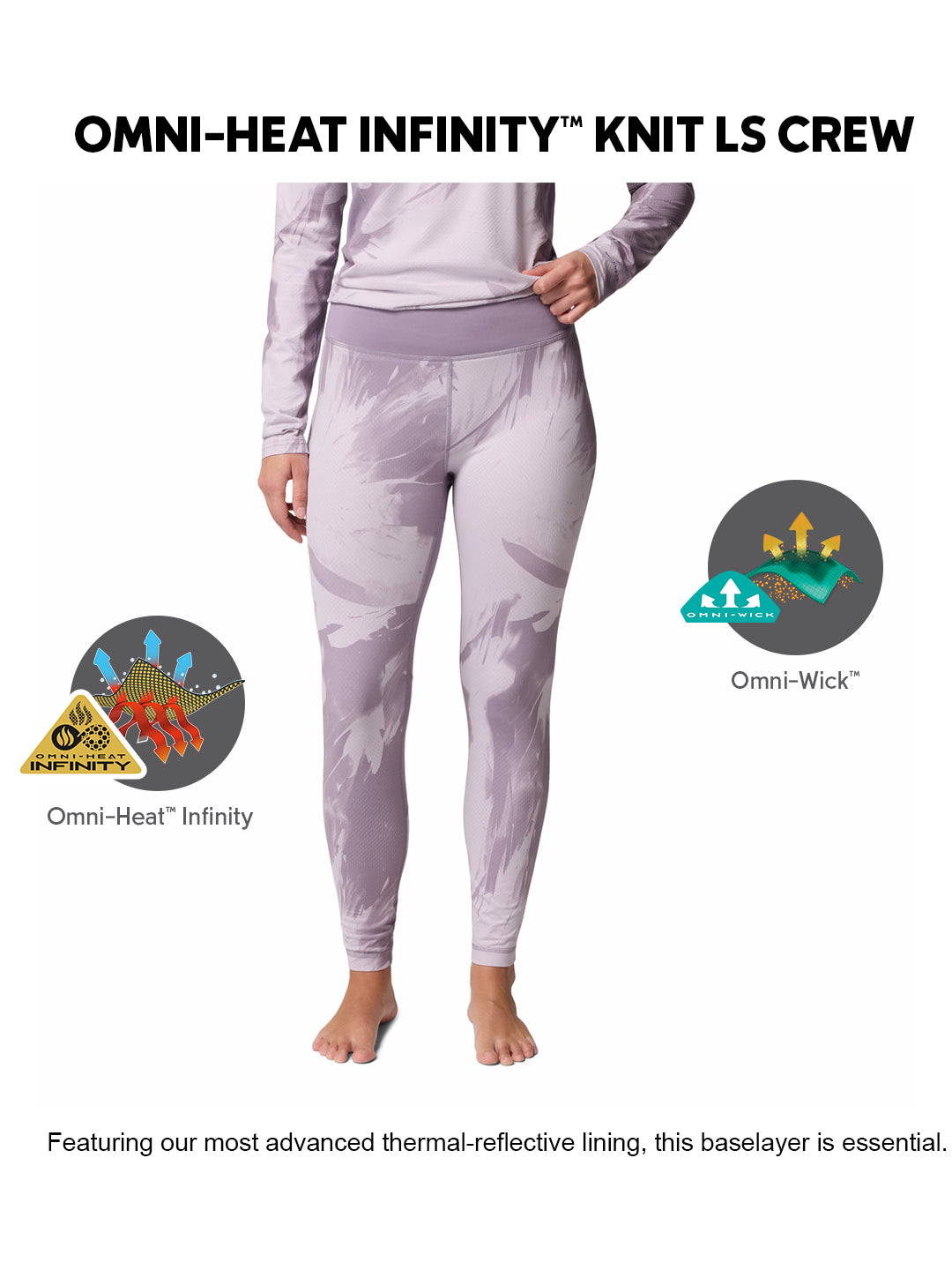 Columbia Women Purple Omni-Heat Inifnity Tight (Non-Returnable)