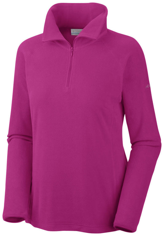 Columbia Women Red Omni-Shade Glacial III Half Zip Fleece