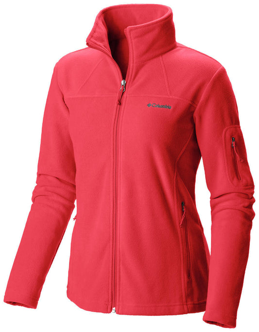 Columbia Women Red Fast Trek II Full Zip Fleece Jacket