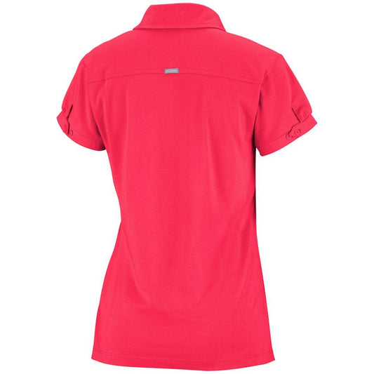 Columbia Women Red Splendid Summer Polo (Sun Protection)