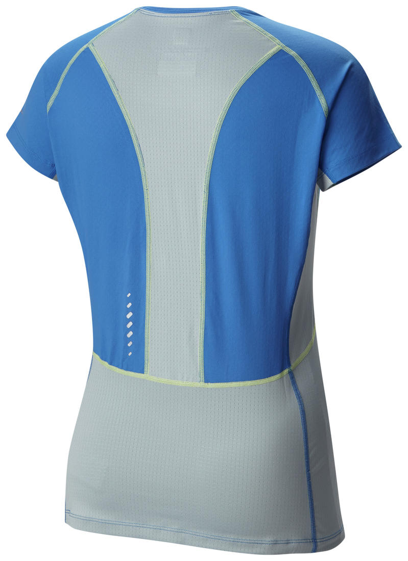 Columbia Women Blue Freeze Degree III Short Sleeve Shirt (Sun Protection)