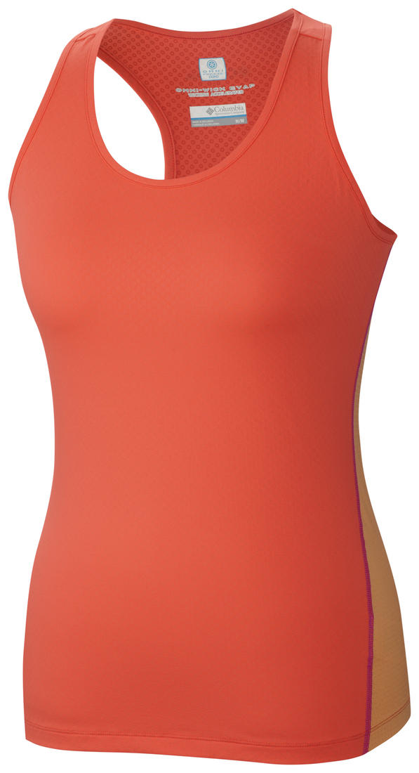 Columbia Women Orange Freeze Degree II Tank Top (Sun Protection)