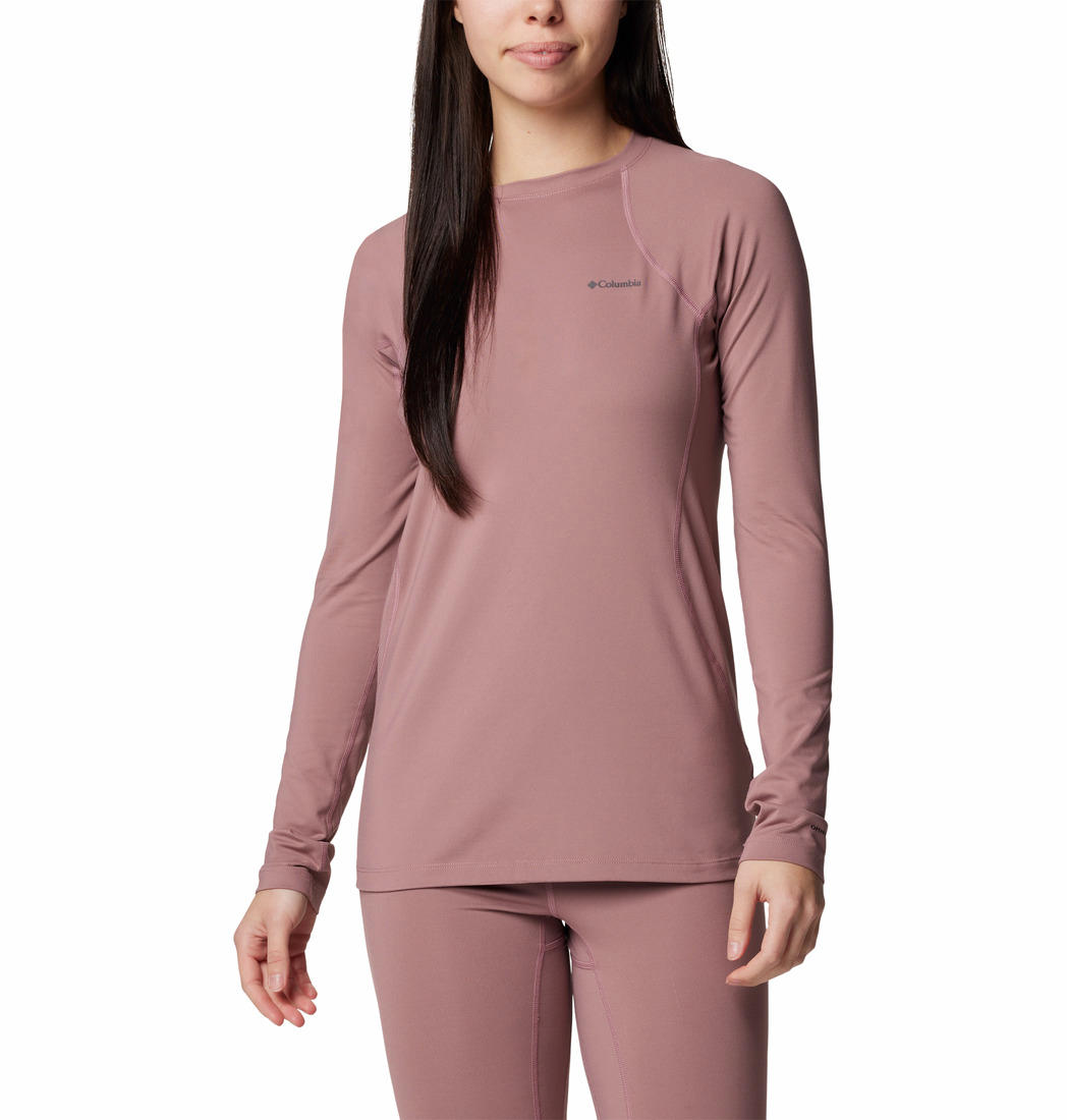 Columbia Womens Red Midweight Stretch Long Sleeve Top