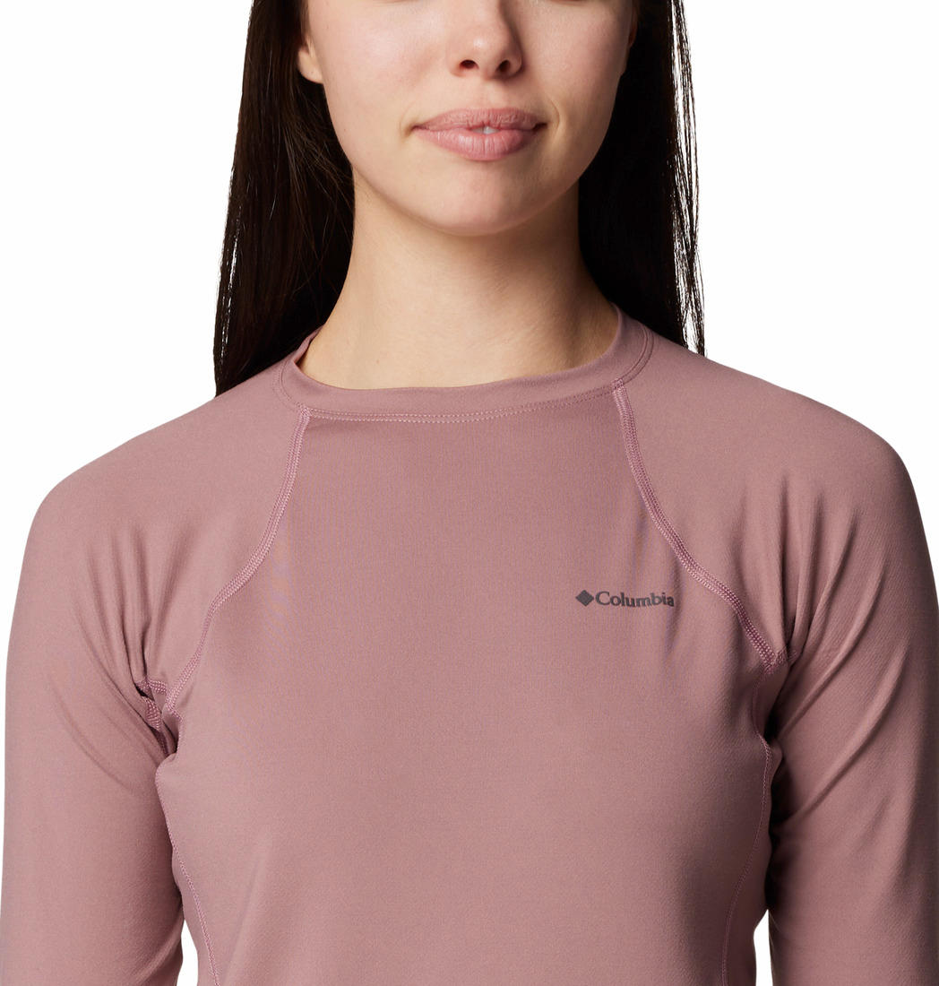 Columbia Womens Red Midweight Stretch Long Sleeve Top