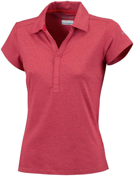 Columbia Women Red Shadow Time Polo