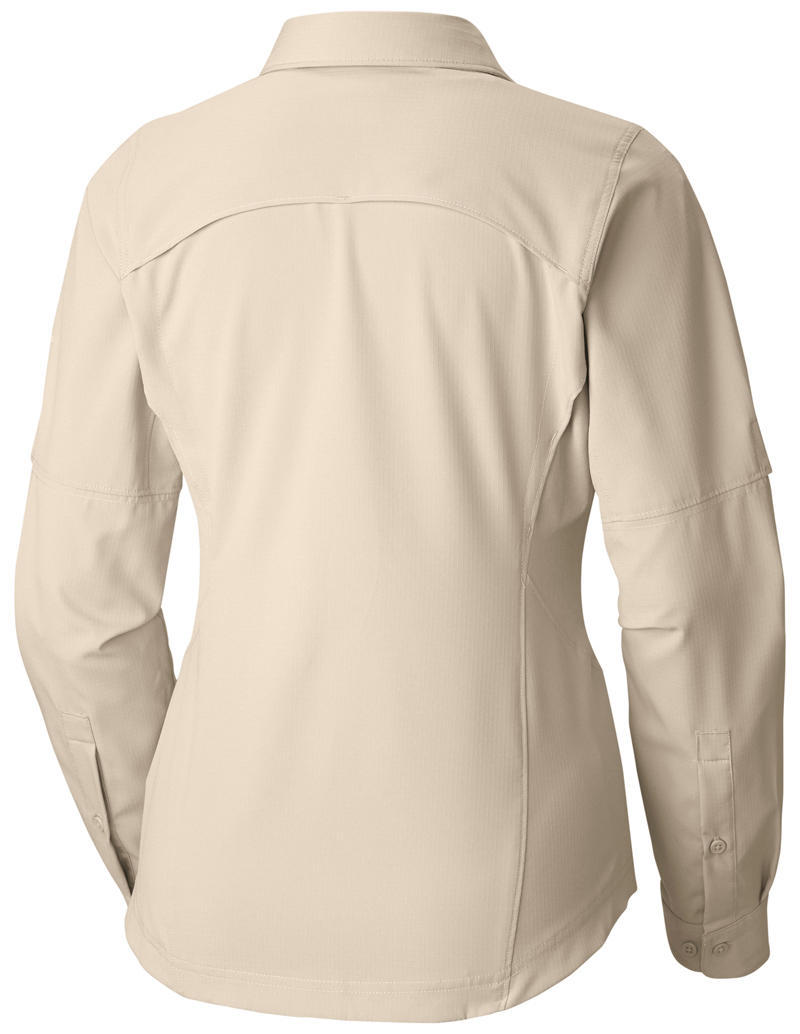 Columbia Women Beige Silver Ridge Long Sleeve Shirt (Sun Protection)