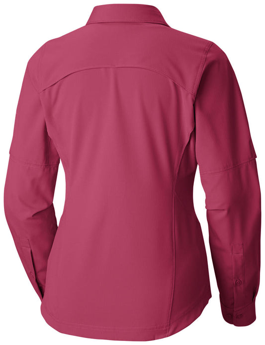 Columbia Women Red Silver Ridge Long Sleeve Shirt