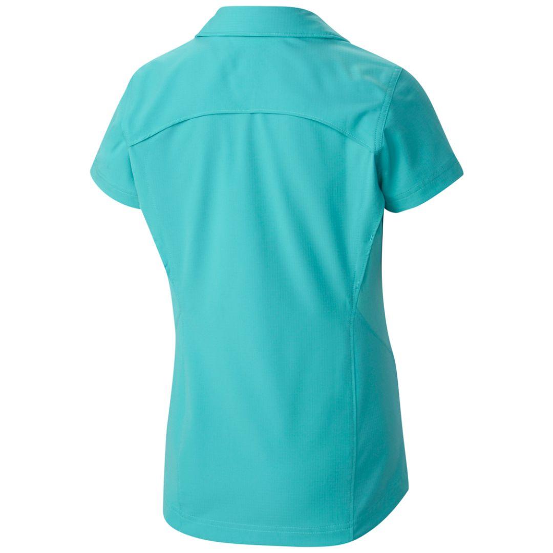 Columbia Women Green Omni-Wick Silver Ridge Short Sleeve Shirt